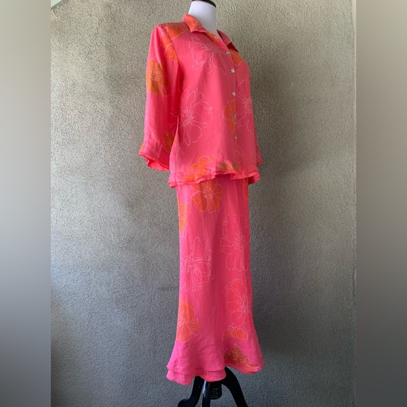 🔥5/$20🔥 “Erin” Linen Blouse and Skirt Set size 8 and 12 - Picture 4 of 13